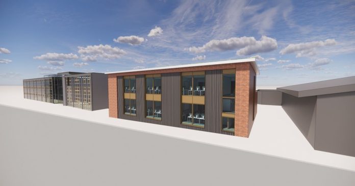 Newly-released pictures show what a new teaching block would look like at St John Rigby College in Wigan

